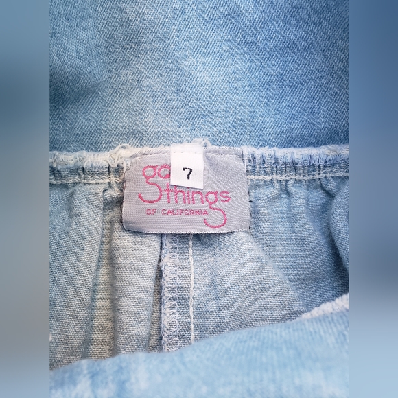 Denim Maxi Skirt Vintage light wash cottage core Prarie Button-down womens 7 - Picture 3 of 7